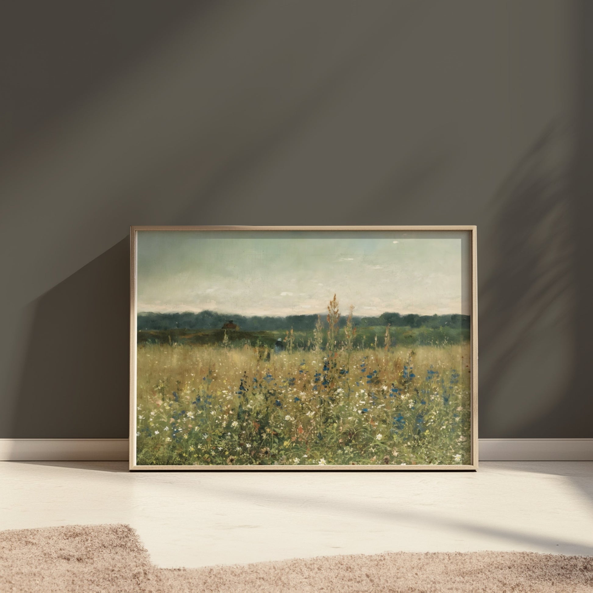 Premium Poster of Scenic Wildflower Meadow Art Landscape Posters