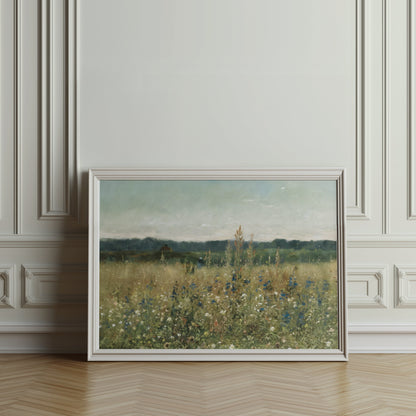 Premium Poster of Scenic Wildflower Meadow Art Landscape Posters