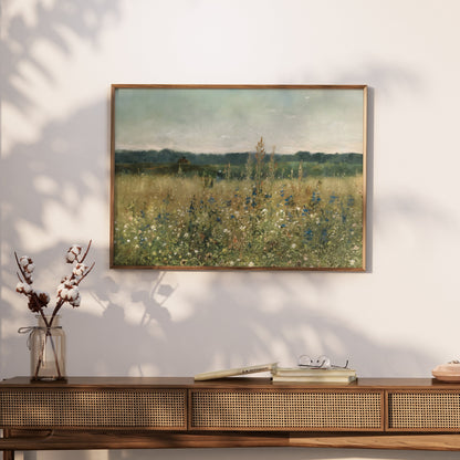 Premium Poster of Scenic Wildflower Meadow Art Landscape Posters