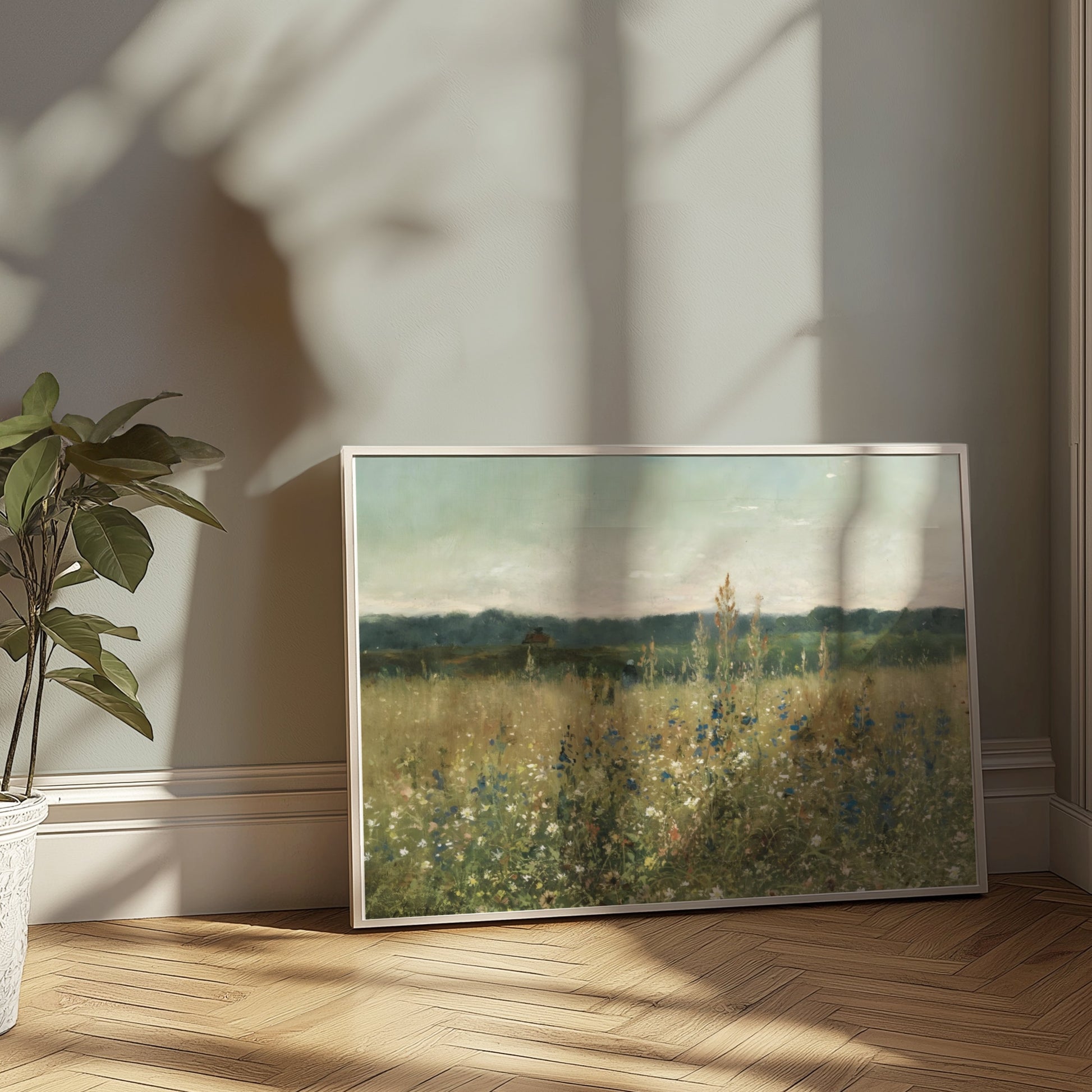 Premium Poster of Scenic Wildflower Meadow Art Landscape Posters