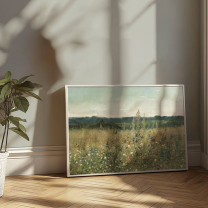 Premium Poster of Scenic Wildflower Meadow Art Landscape Posters