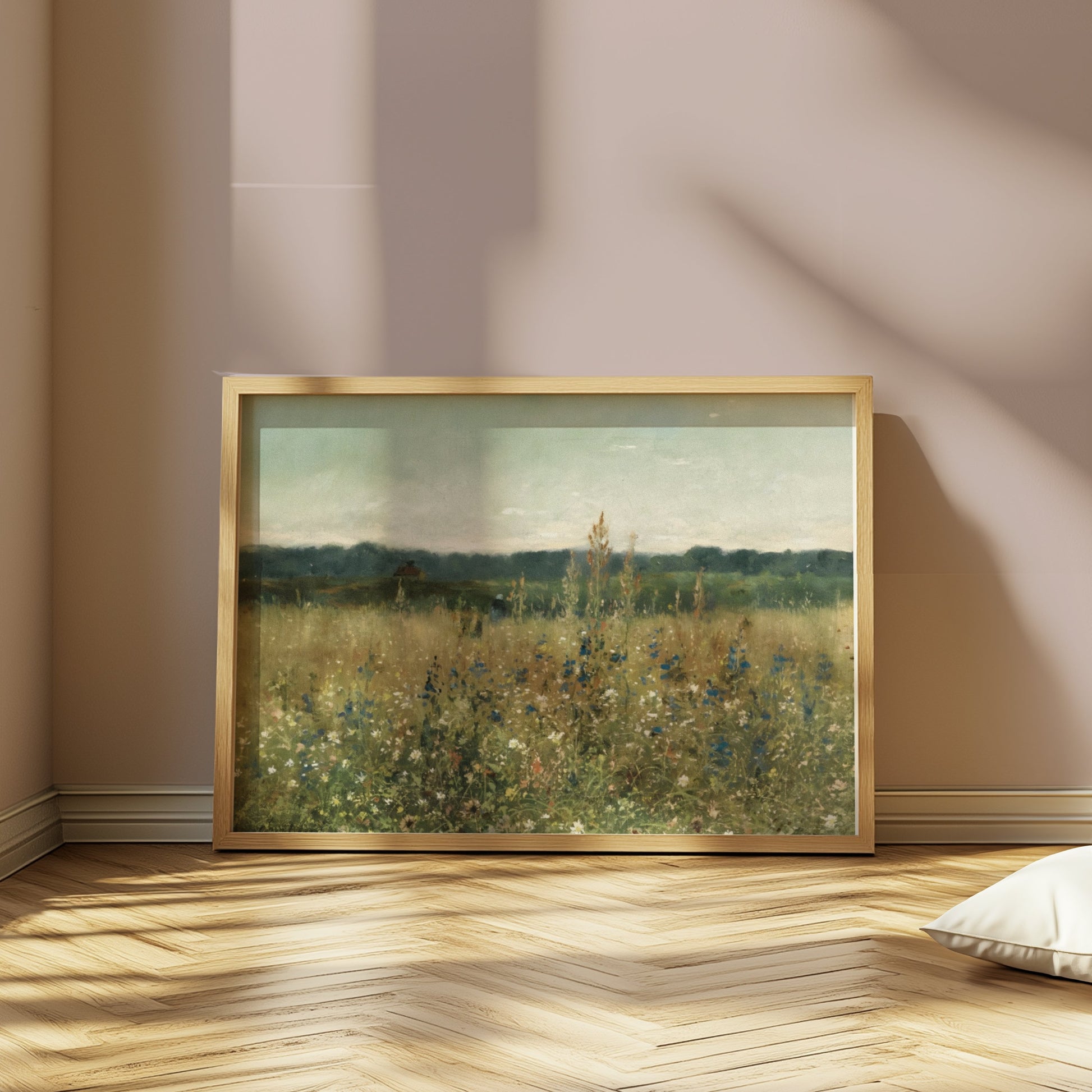 Premium Poster of Scenic Wildflower Meadow Art Landscape Posters