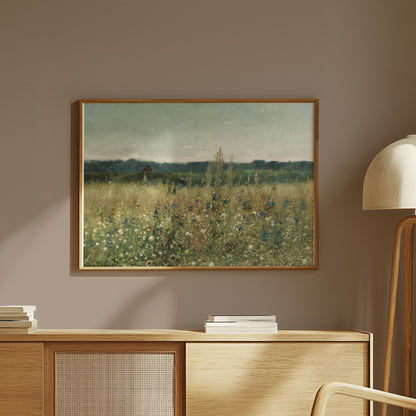 Premium Poster of Scenic Wildflower Meadow Art Landscape Posters