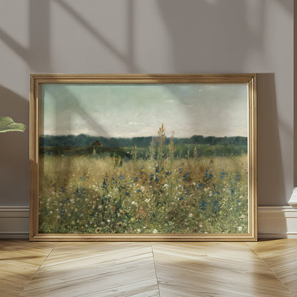 Premium Poster of Scenic Wildflower Meadow Art Landscape Posters