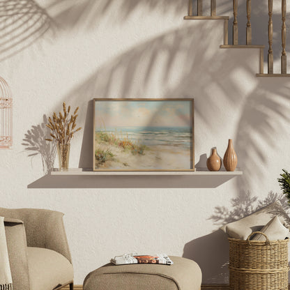 Premium Poster of Serene Coastal Beach With Waves Wall Art Posters