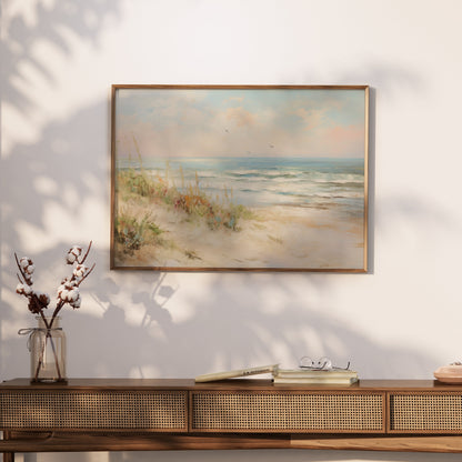 Premium Poster of Serene Coastal Beach With Waves Wall Art Posters