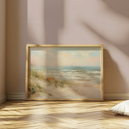 Premium Poster of Serene Coastal Beach With Waves Wall Art Posters