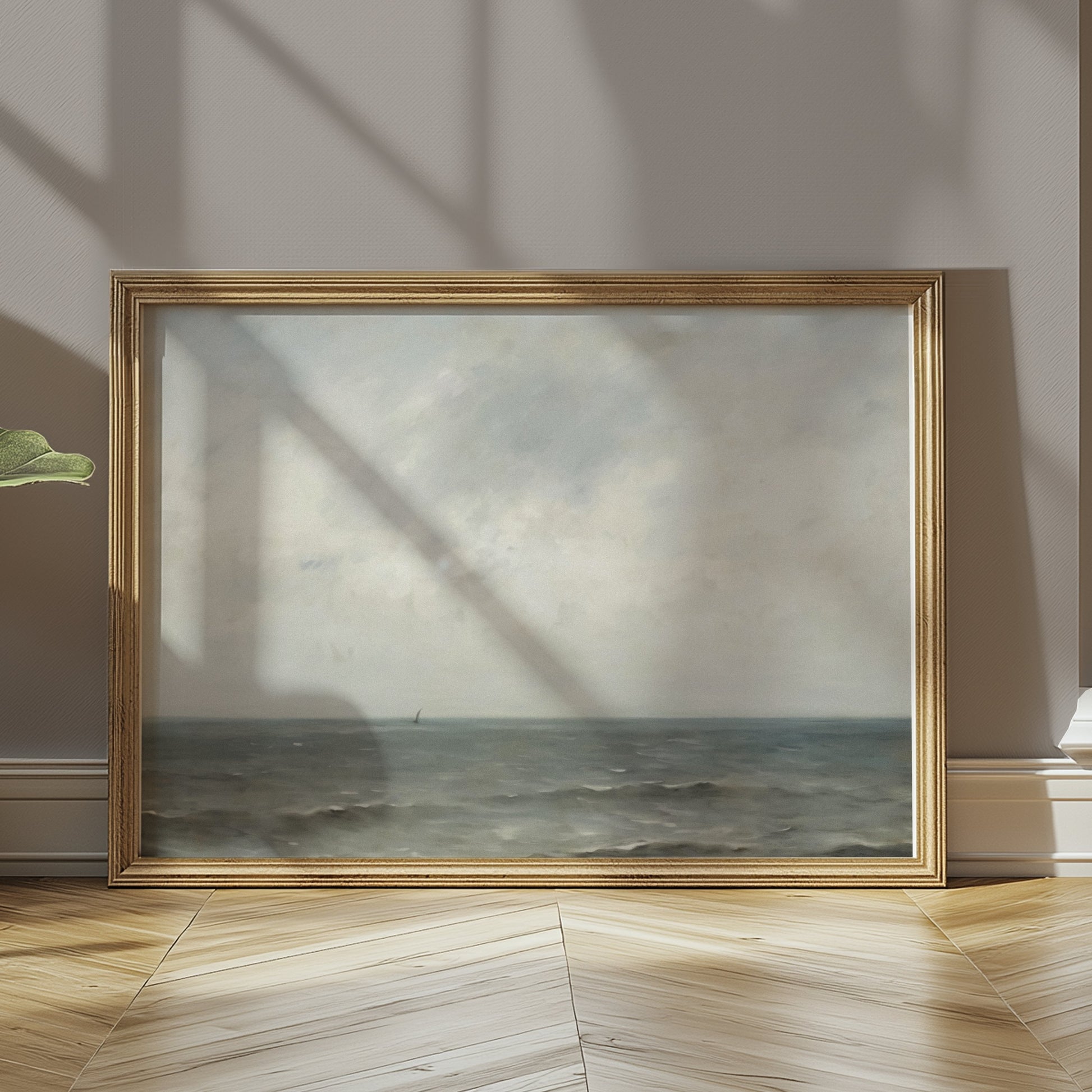 Premium Poster of Serene Coastal Clouds and Calm Ocean View Posters