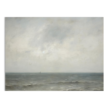 Premium Poster of Serene Coastal Clouds and Calm Ocean View Posters