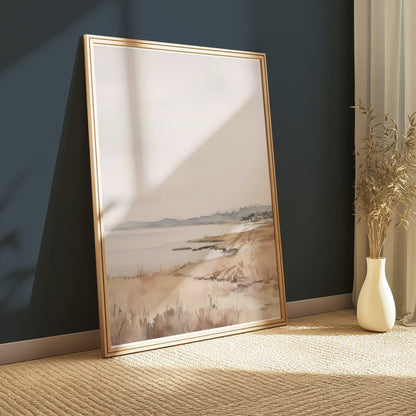 Premium Poster of Serene Coastal Landscape Artwork Art Posters