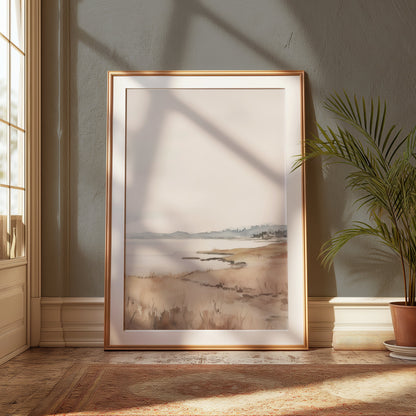 Premium Poster of Serene Coastal Landscape Artwork Art Posters