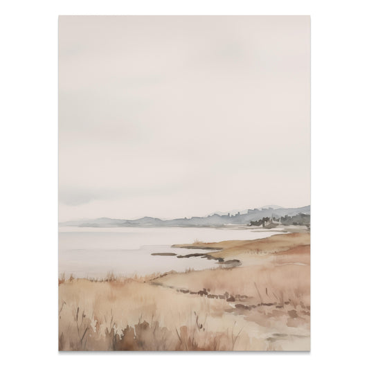 Premium Poster of Serene Coastal Landscape Artwork Art Posters