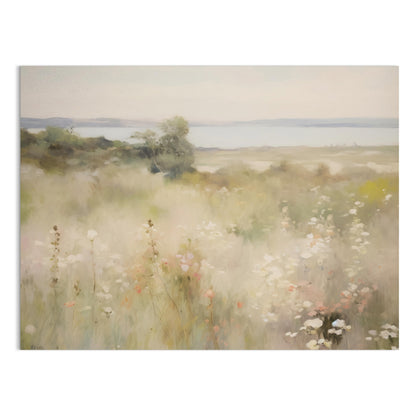 Premium Poster of Serene Coastal Landscape with Wildflowers Posters