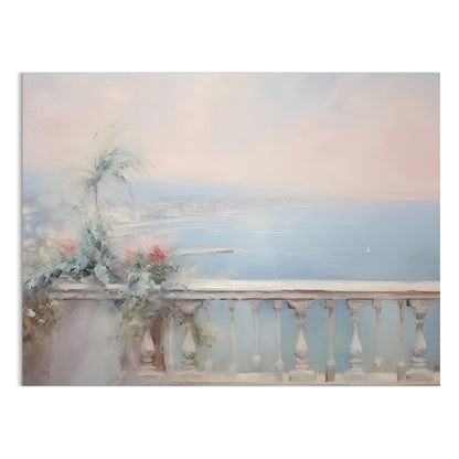 Premium Poster of Serene Coastal View Balcony Scenic Posters