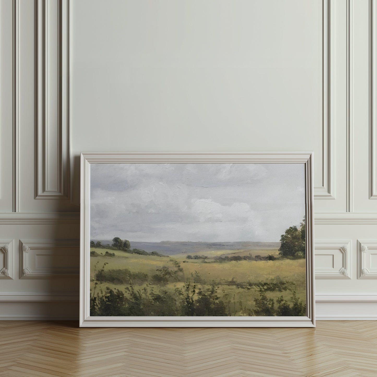 Premium Poster of Serene Countryside Landscape Art Classic Retro Style Posters