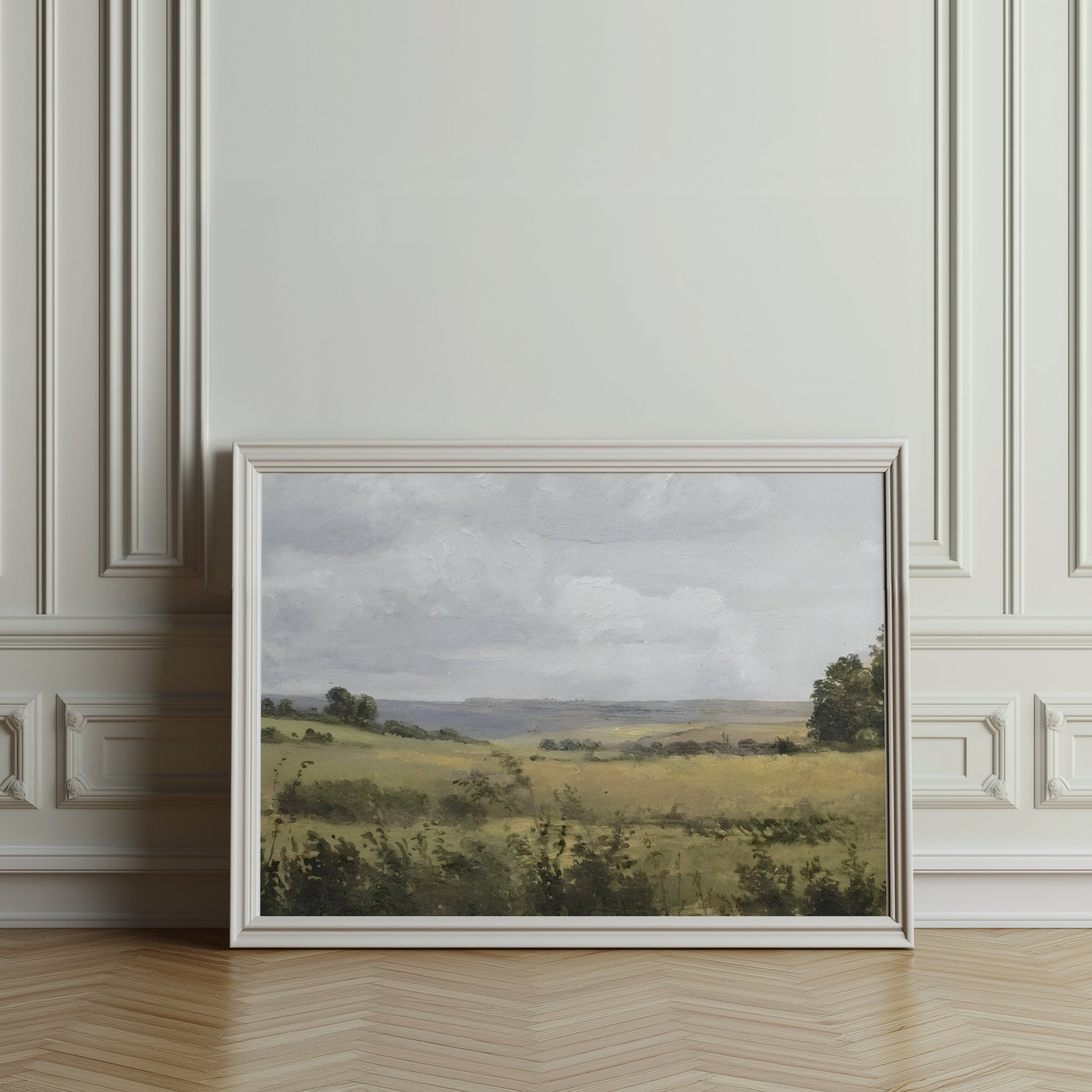 Premium Poster of Serene Countryside Landscape Art Classic Retro Style Posters