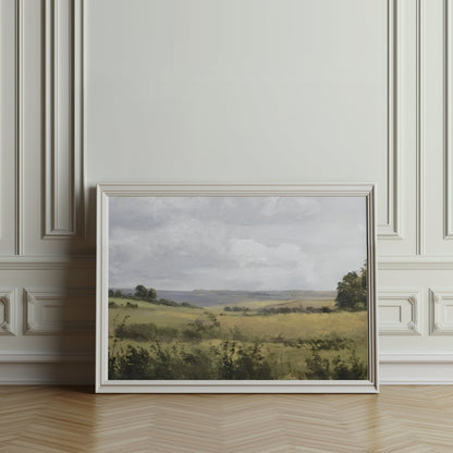 Premium Poster of Serene Countryside Landscape Art Classic Retro Style Posters