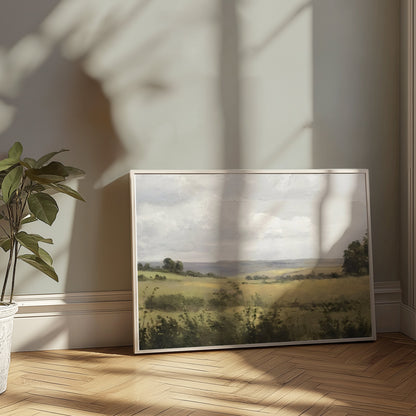 Premium Poster of Serene Countryside Landscape Art Classic Retro Style Posters
