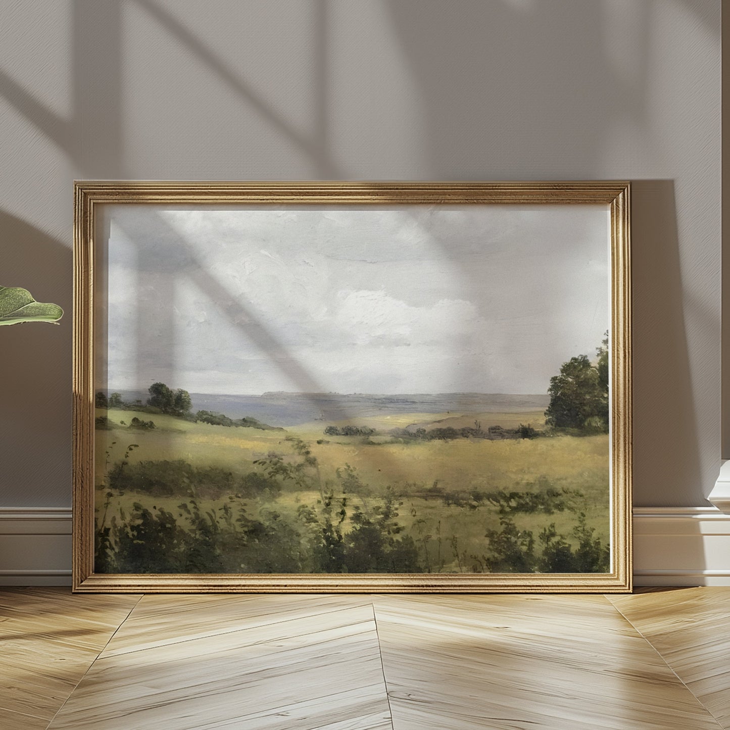 Premium Poster of Serene Countryside Landscape Art Classic Retro Style Posters