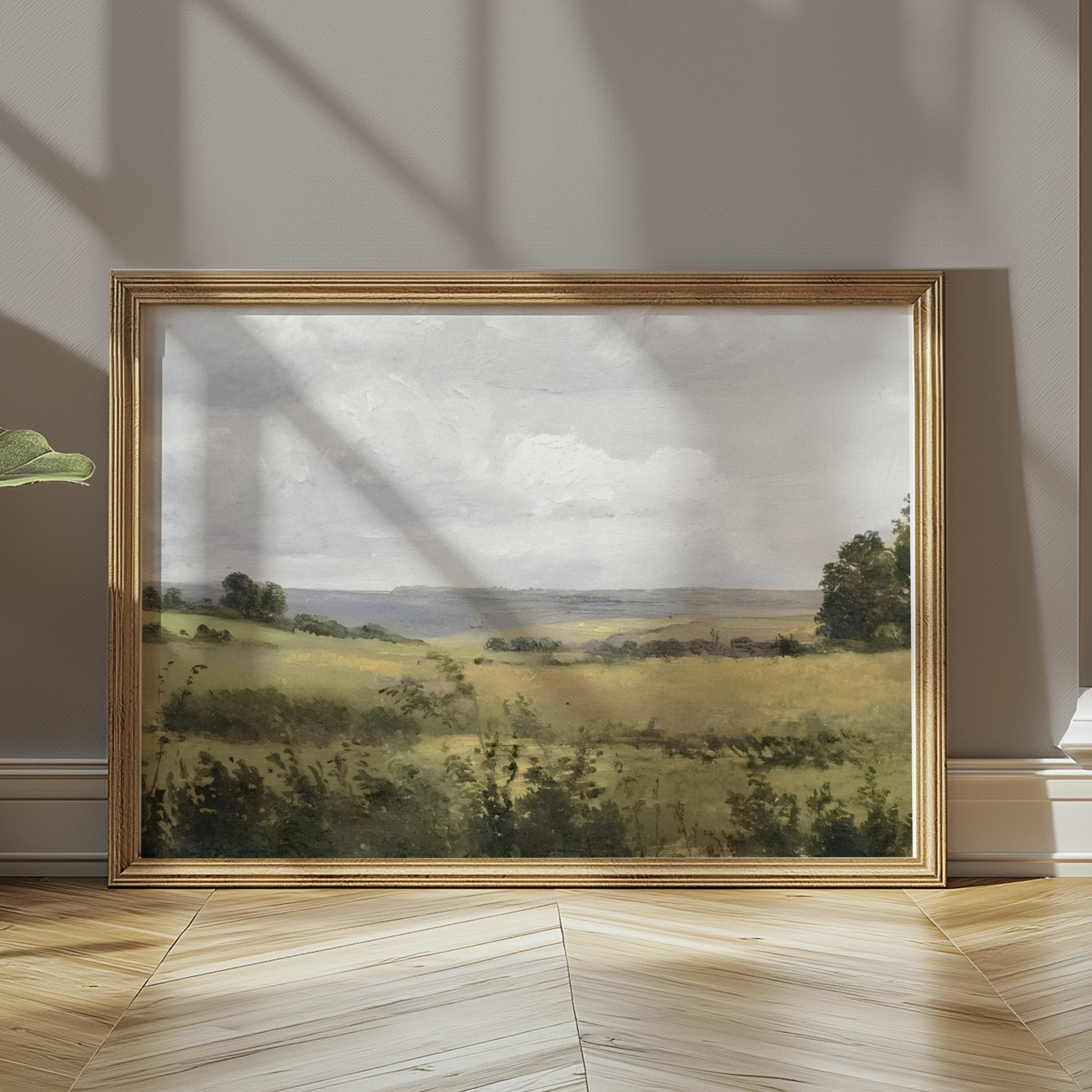 Premium Poster of Serene Countryside Landscape Art Classic Retro Style Posters
