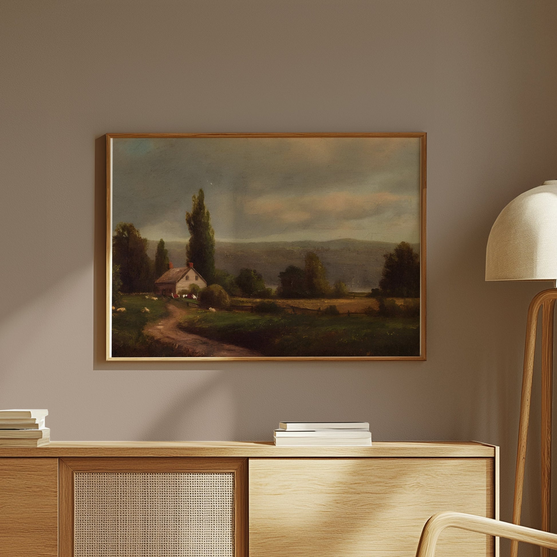 Premium Poster of Serene Countryside Landscape Artwork Printed Posters