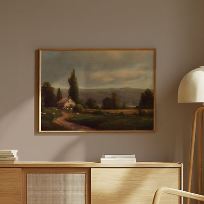 Premium Poster of Serene Countryside Landscape Artwork Printed Posters