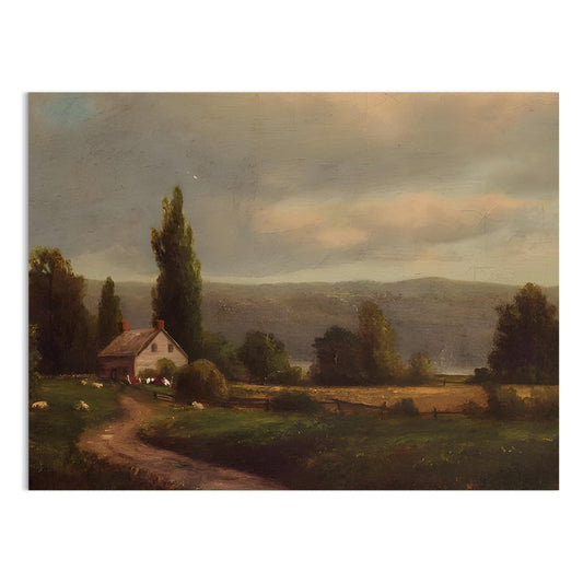Premium Poster of Serene Countryside Landscape Artwork Printed Posters