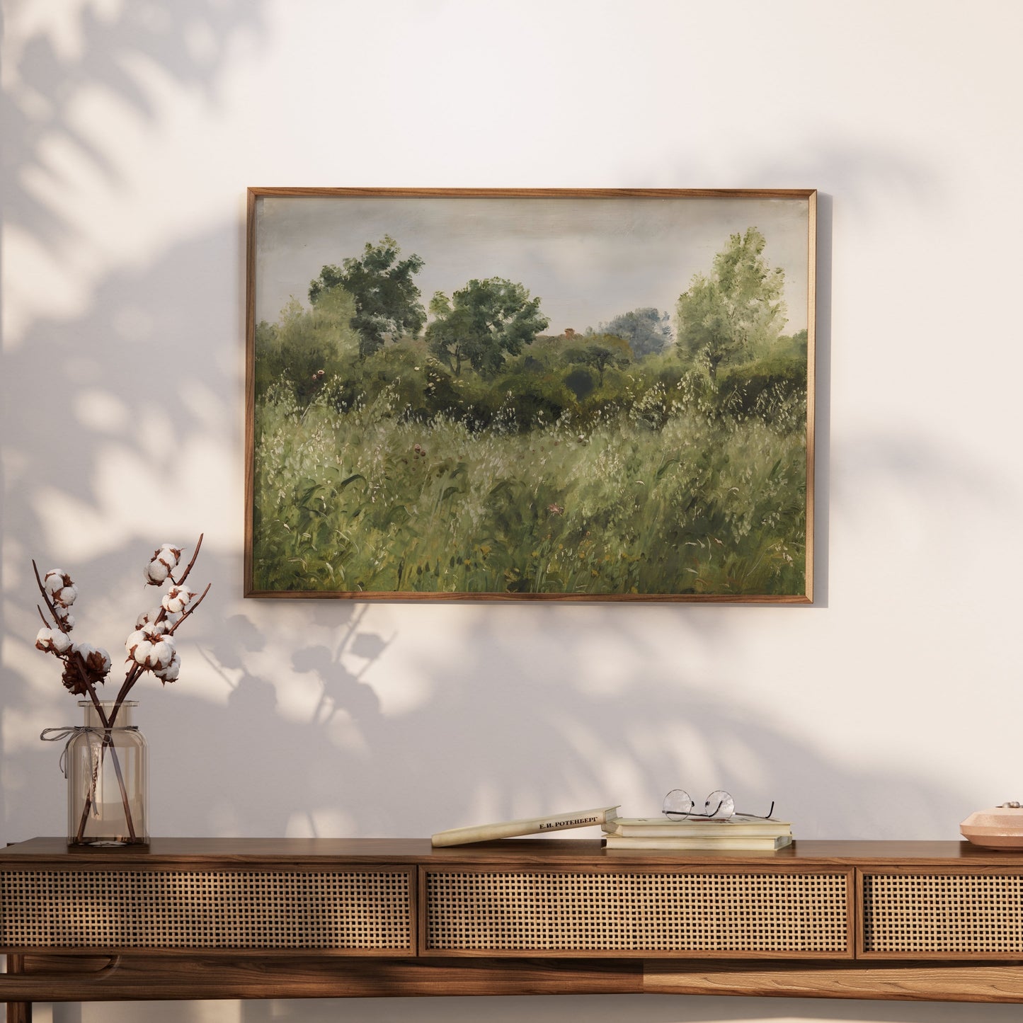 Premium Poster of Serene Countryside Landscape Botanical Wall Print Posters