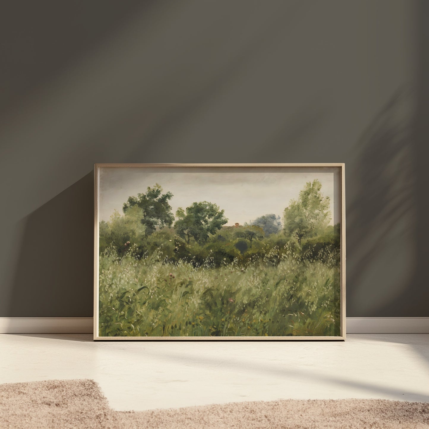 Premium Poster of Serene Countryside Landscape Botanical Wall Print Posters
