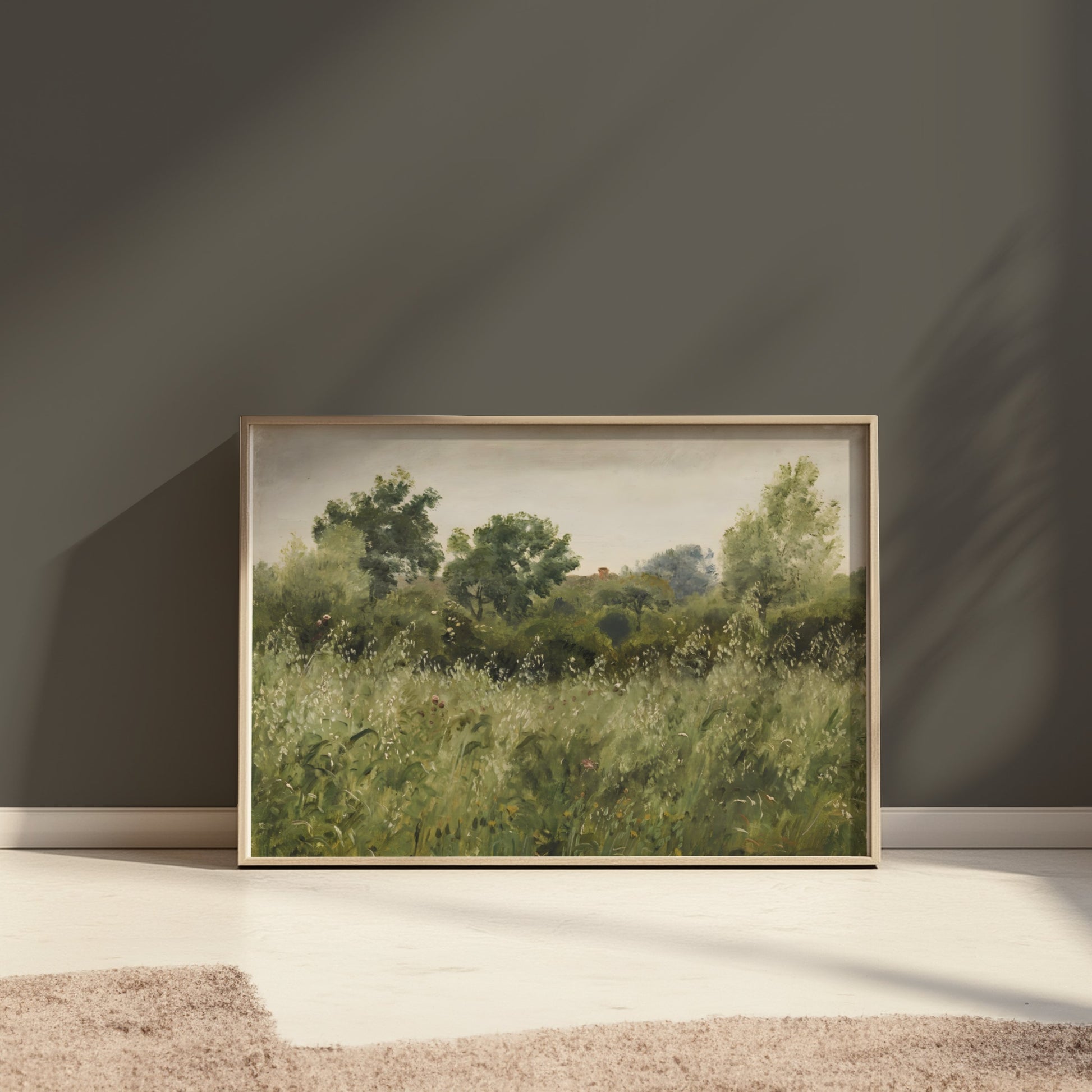 Premium Poster of Serene Countryside Landscape Botanical Wall Print Posters