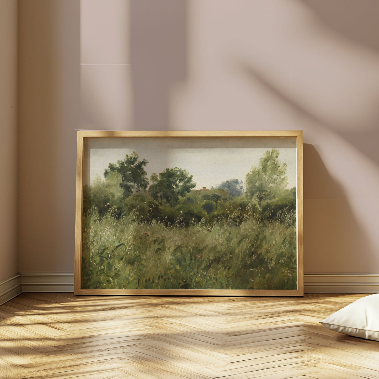 Premium Poster of Serene Countryside Landscape Botanical Wall Print Posters