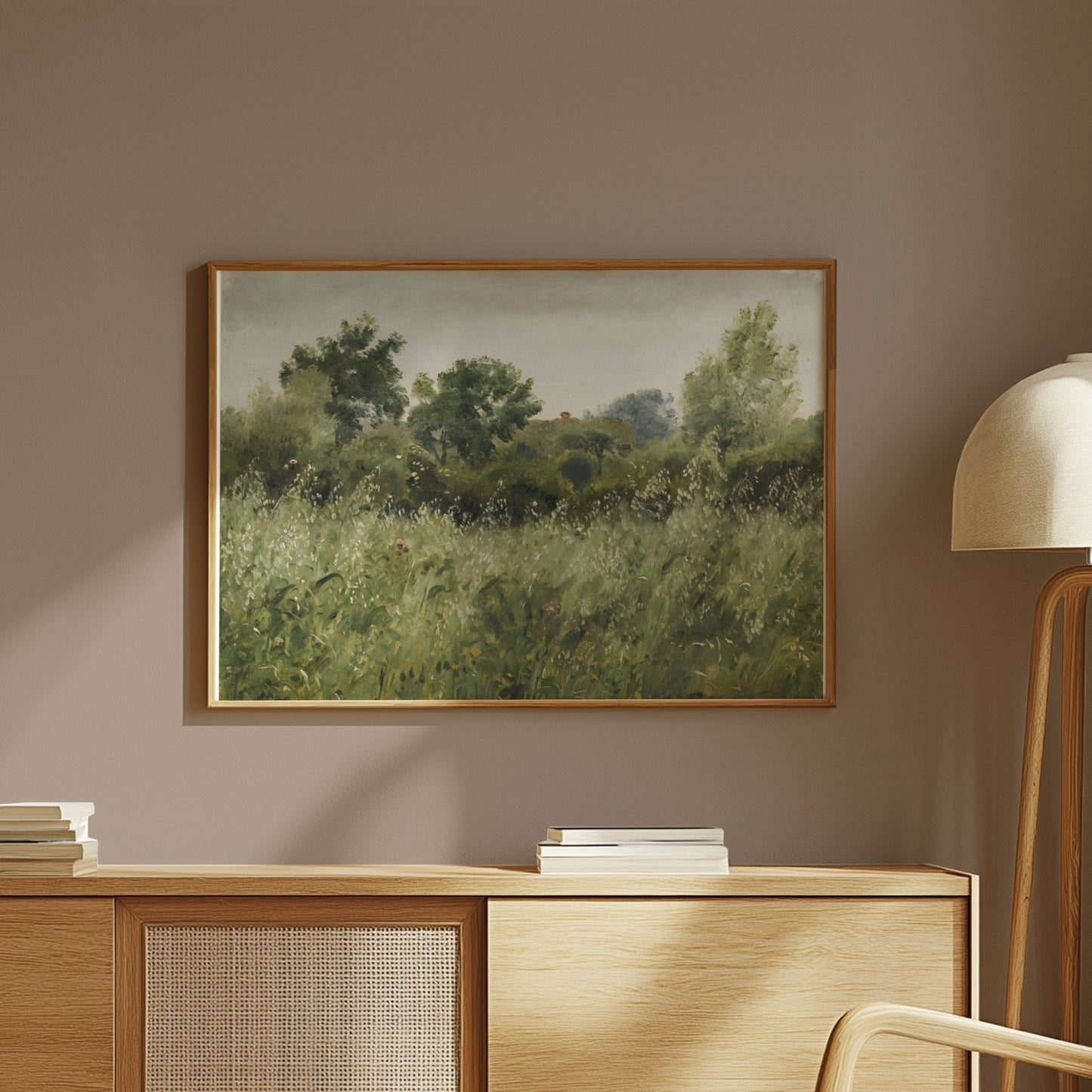 Premium Poster of Serene Countryside Landscape Botanical Wall Print Posters