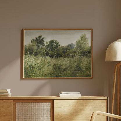 Premium Poster of Serene Countryside Landscape Botanical Wall Print Posters
