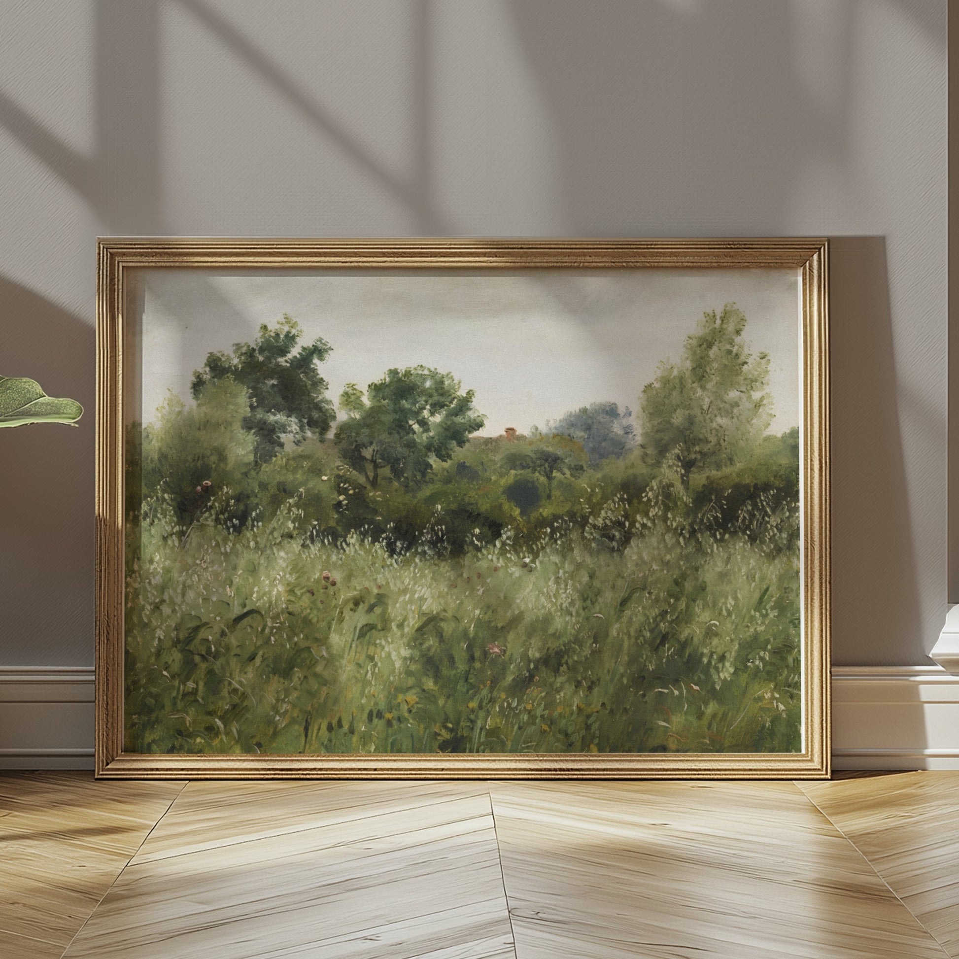 Premium Poster of Serene Countryside Landscape Botanical Wall Print Posters