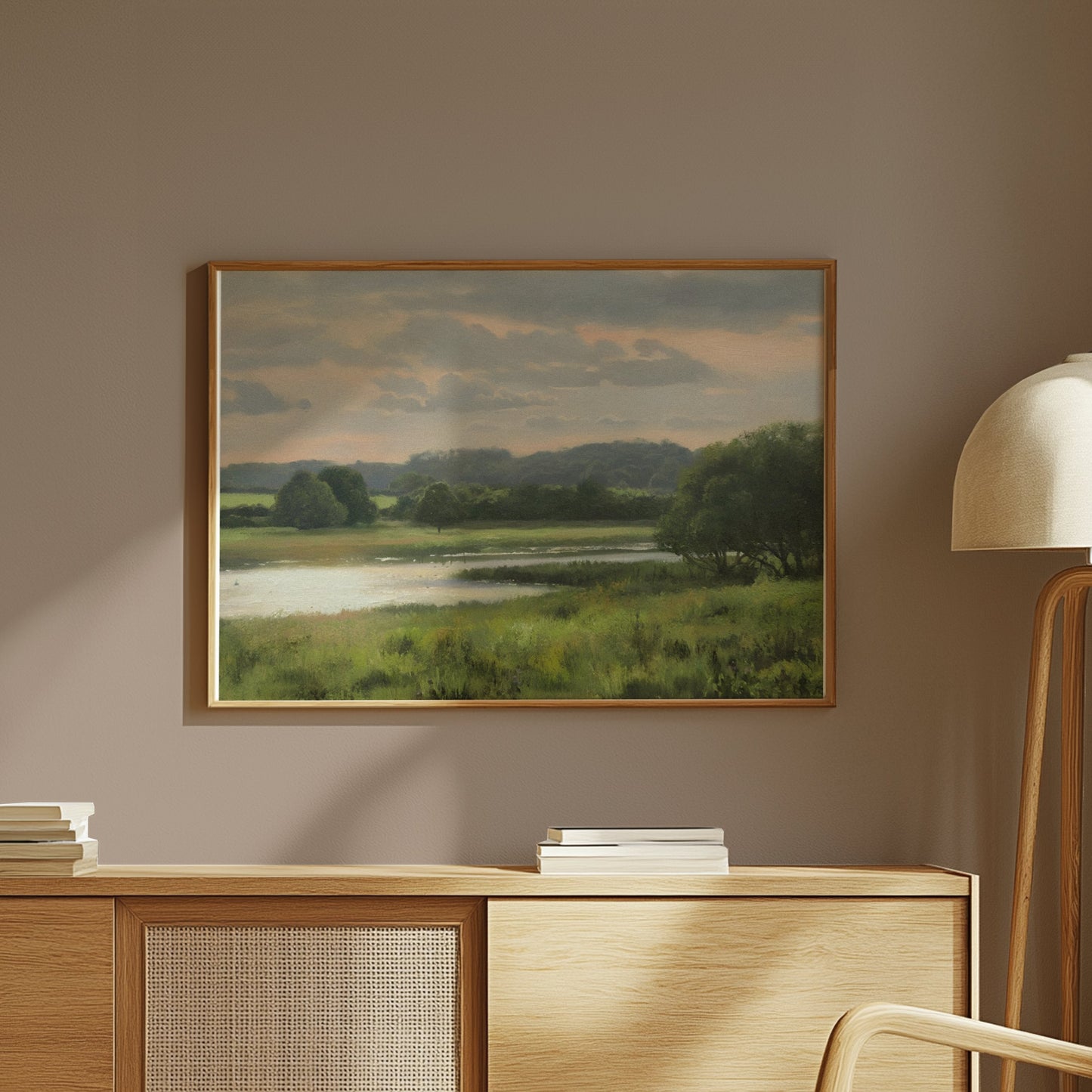 Premium Poster of Serene Countryside Landscape Scenic Art Print Posters