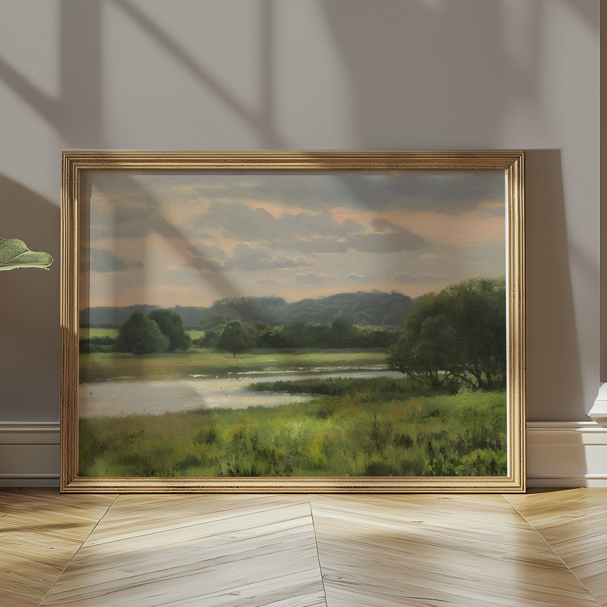 Premium Poster of Serene Countryside Landscape Scenic Art Print Posters