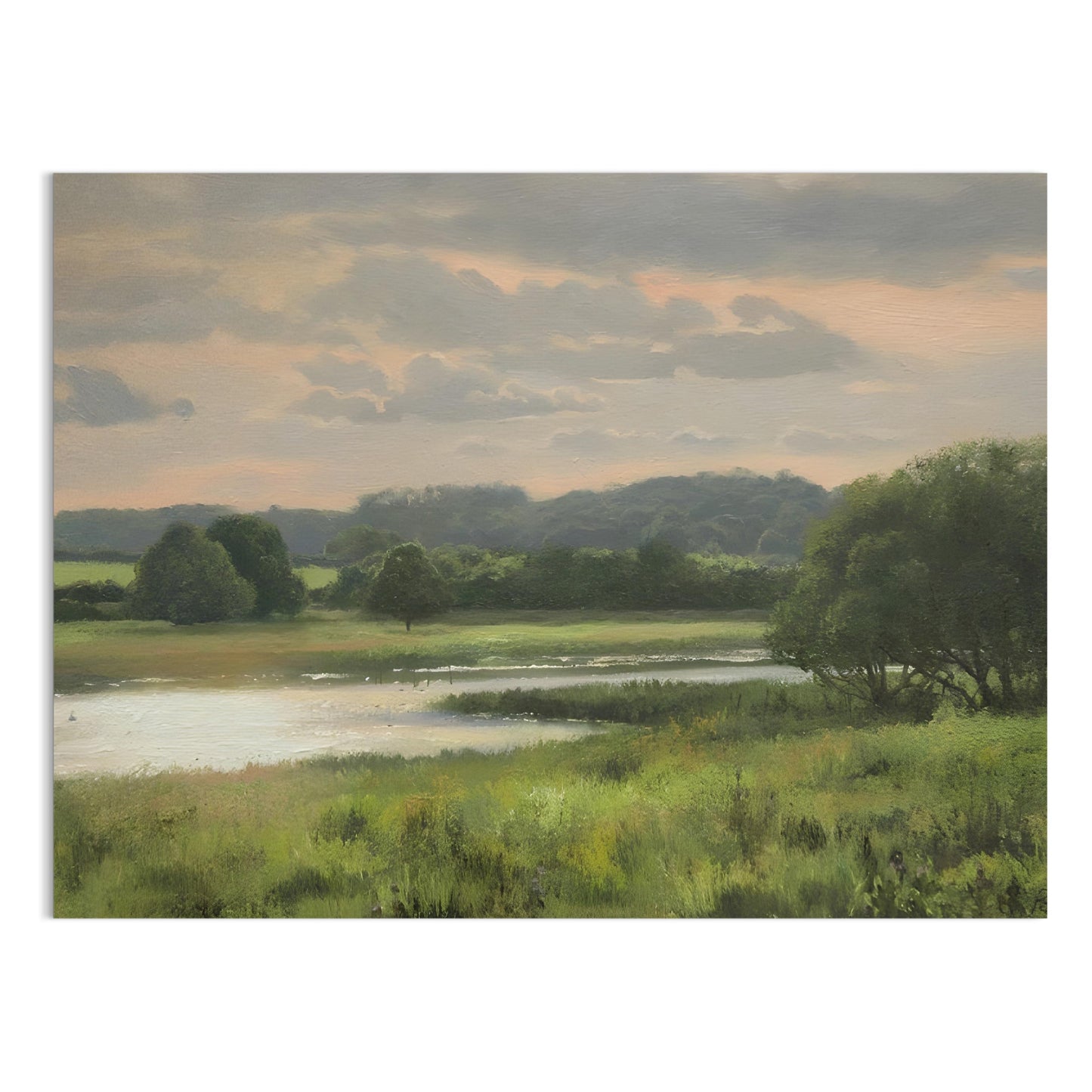 Premium Poster of Serene Countryside Landscape Scenic Art Print Posters