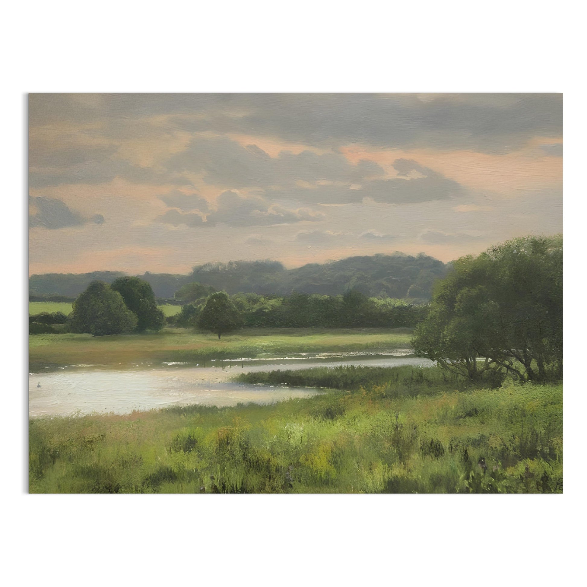 Premium Poster of Serene Countryside Landscape Scenic Art Print Posters