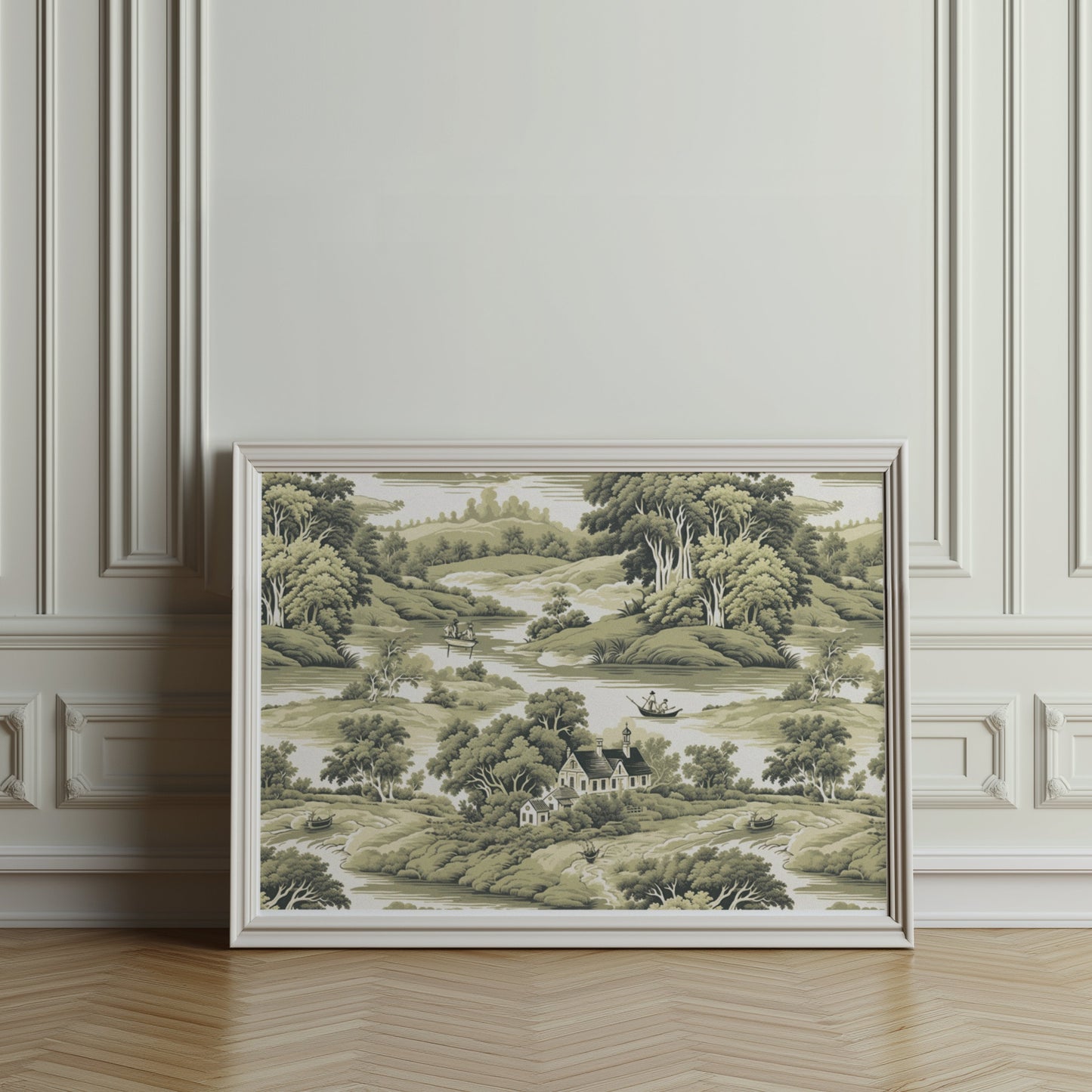 Premium Poster of Serene Countryside Scenic Art Illustrative Landscape Posters