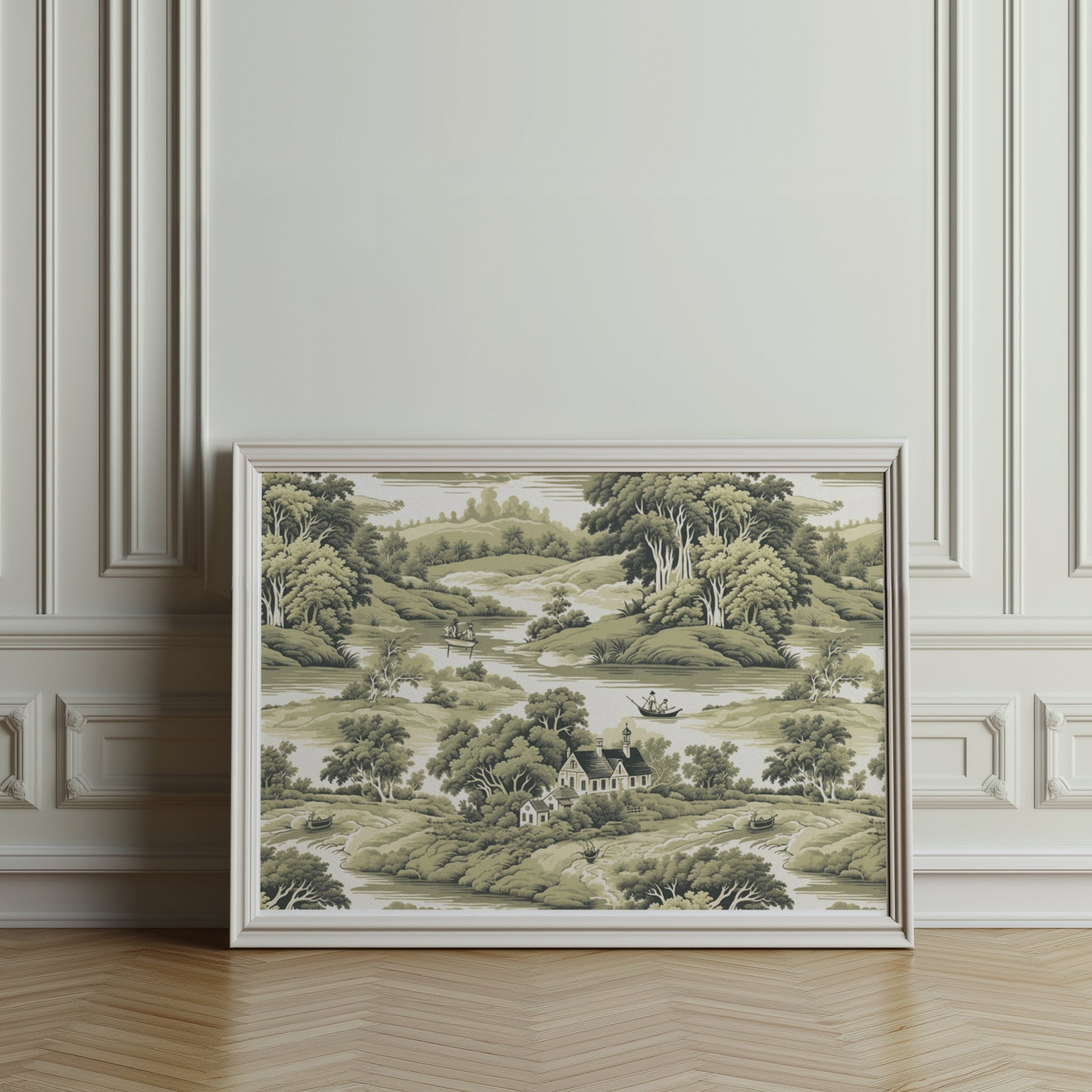 Premium Poster of Serene Countryside Scenic Art Illustrative Landscape Posters