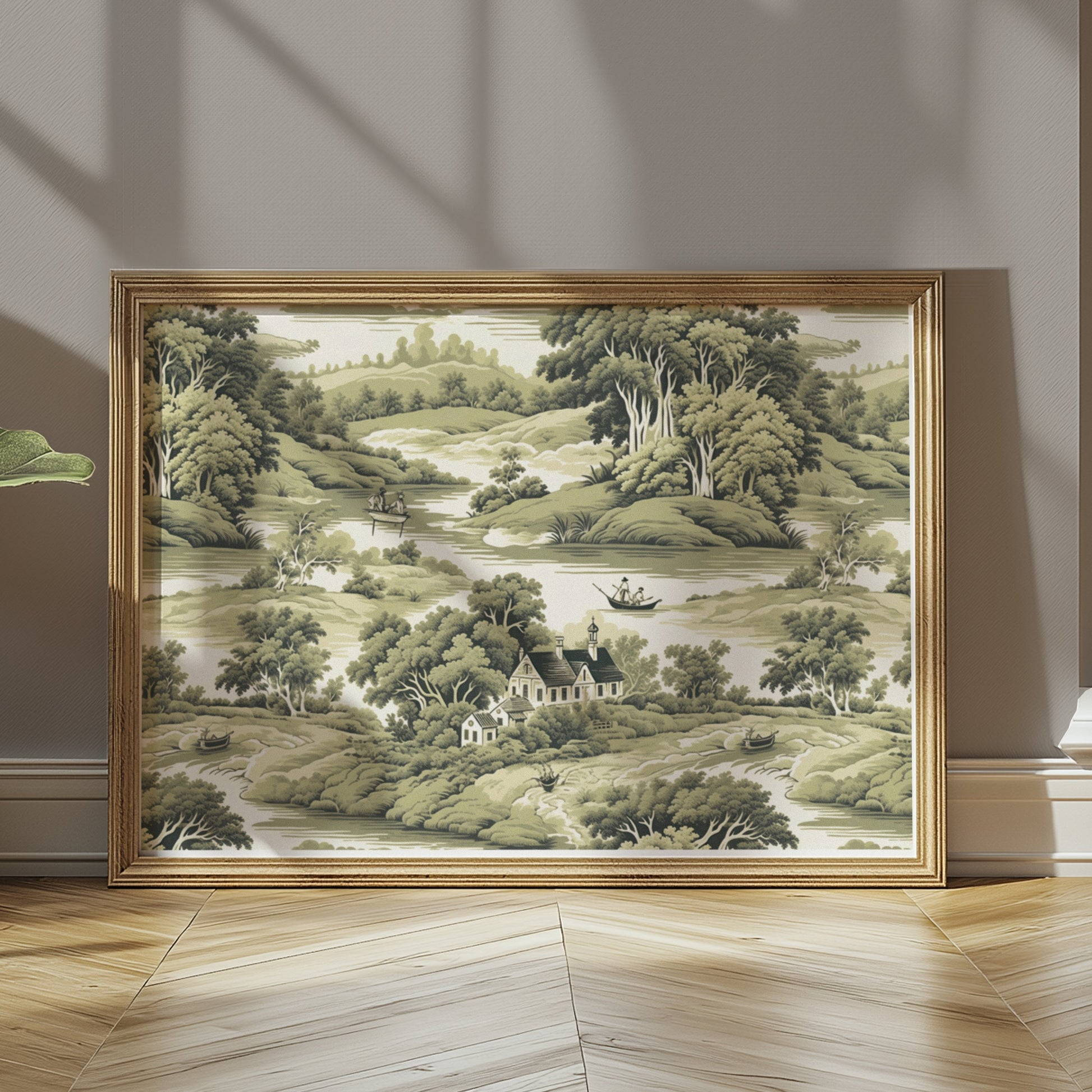 Premium Poster of Serene Countryside Scenic Art Illustrative Landscape Posters
