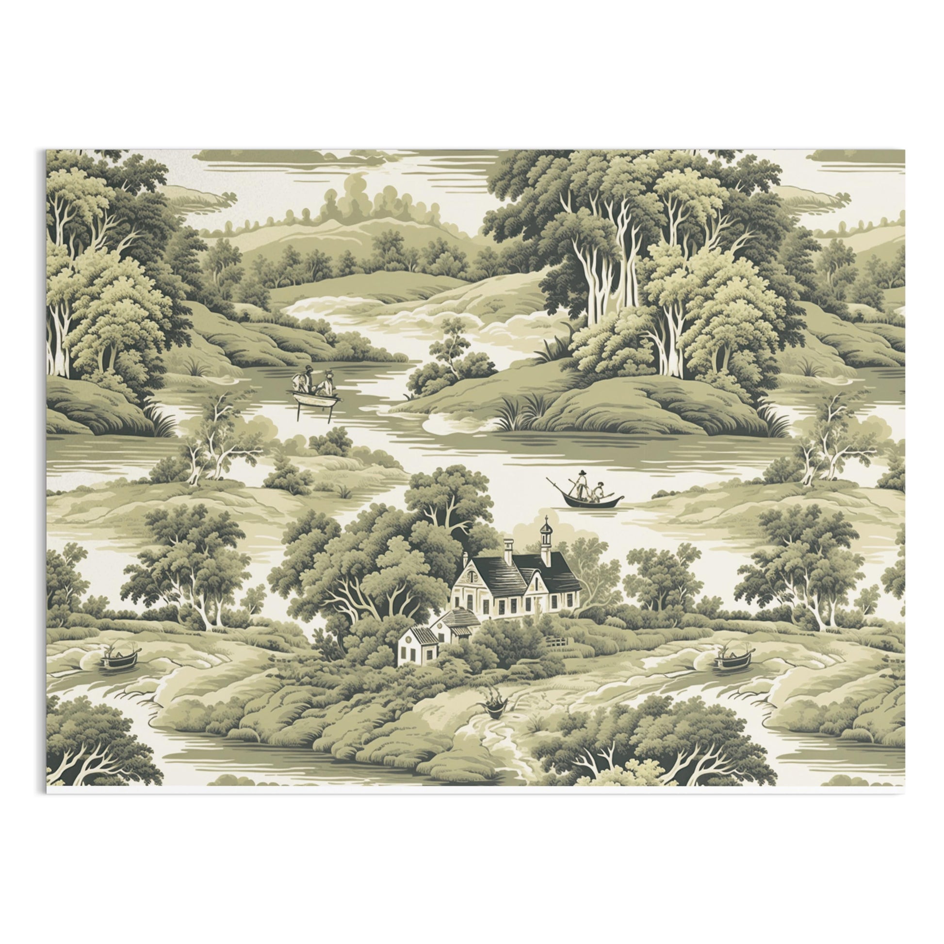 Premium Poster of Serene Countryside Scenic Art Illustrative Landscape Posters