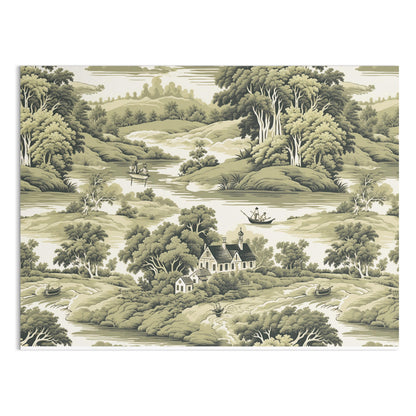 Premium Poster of Serene Countryside Scenic Art Illustrative Landscape Posters