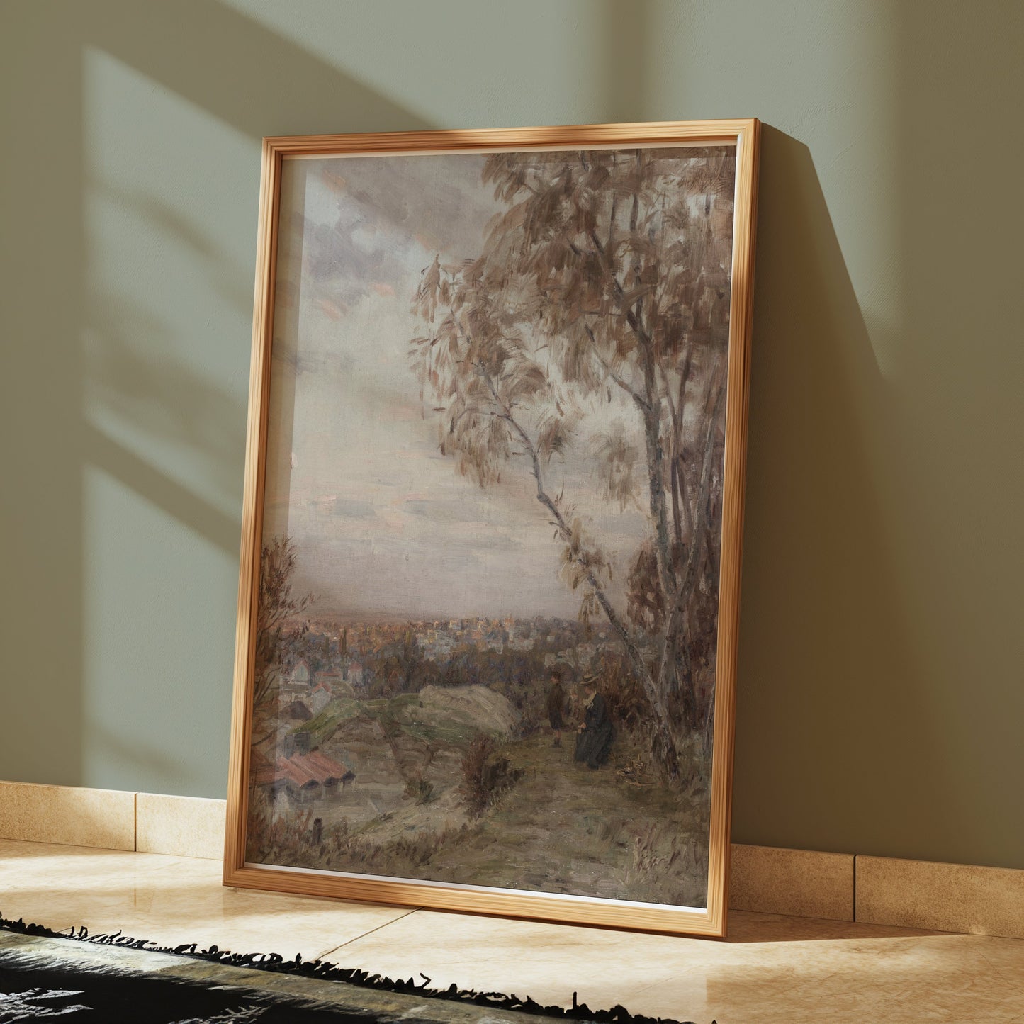 Premium Poster of Serene Evening Countryside Landscape Art Print Posters