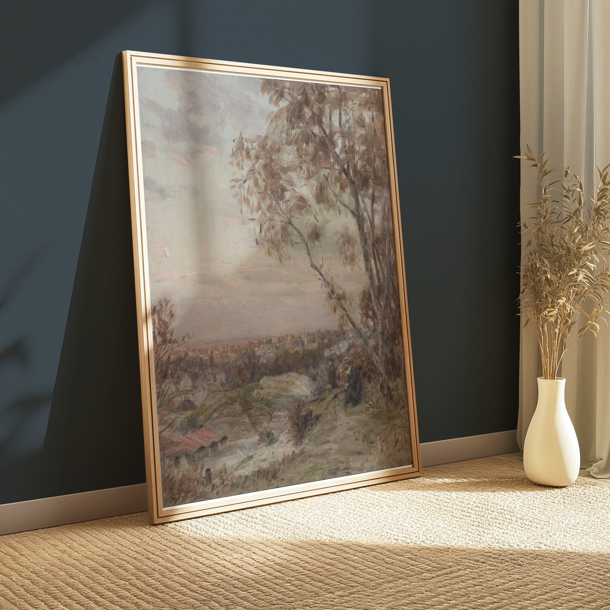 Premium Poster of Serene Evening Countryside Landscape Art Print Posters