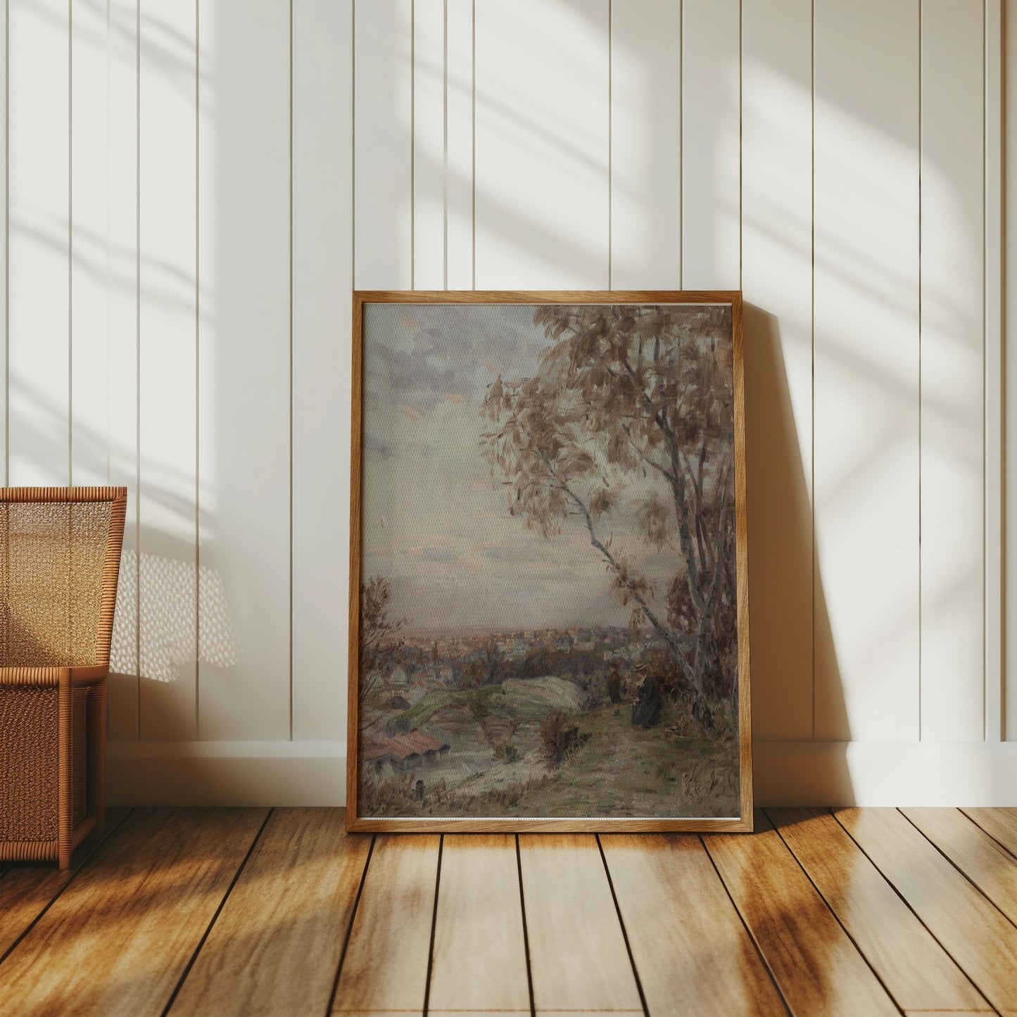 Premium Poster of Serene Evening Countryside Landscape Art Print Posters
