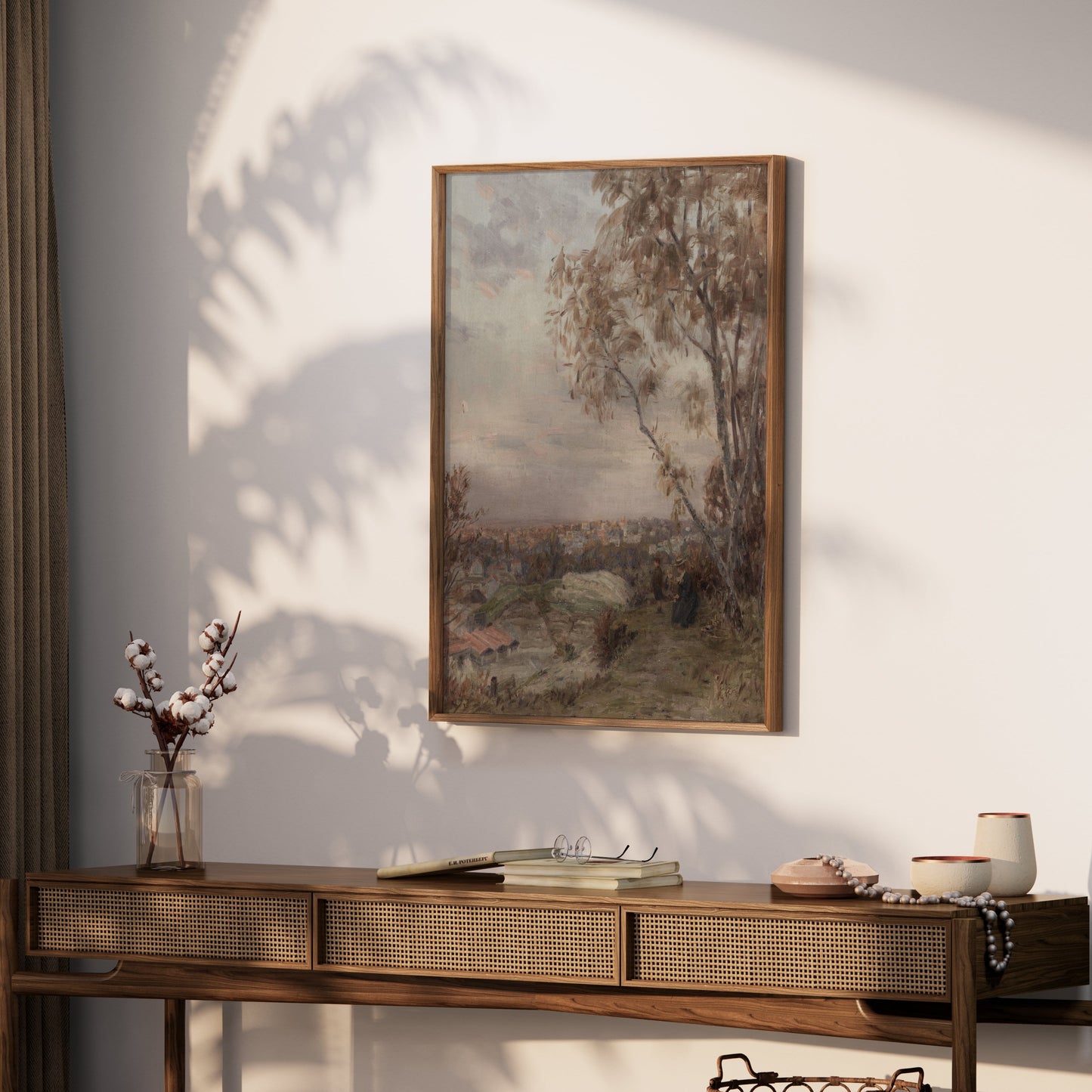 Premium Poster of Serene Evening Countryside Landscape Art Print Posters
