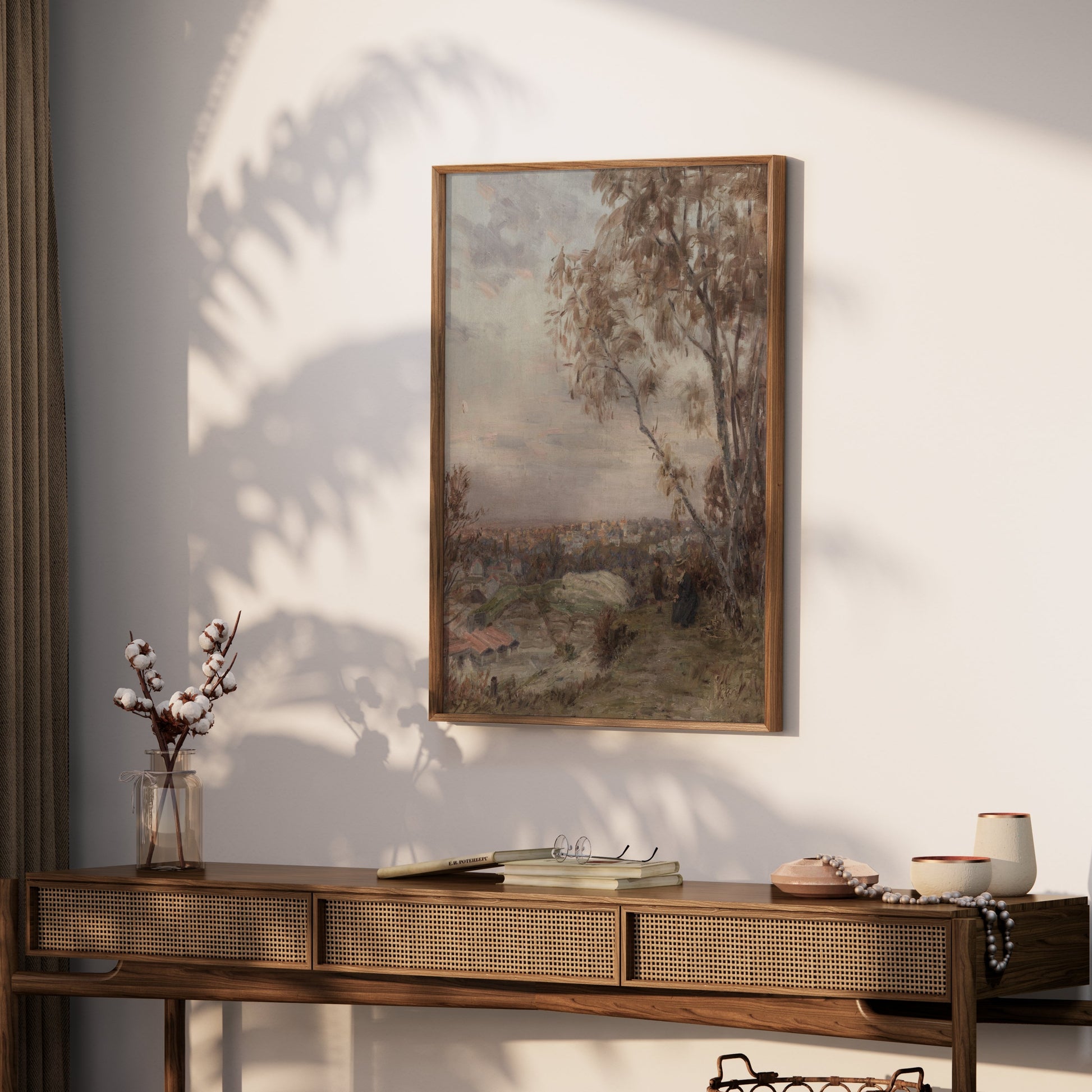 Premium Poster of Serene Evening Countryside Landscape Art Print Posters