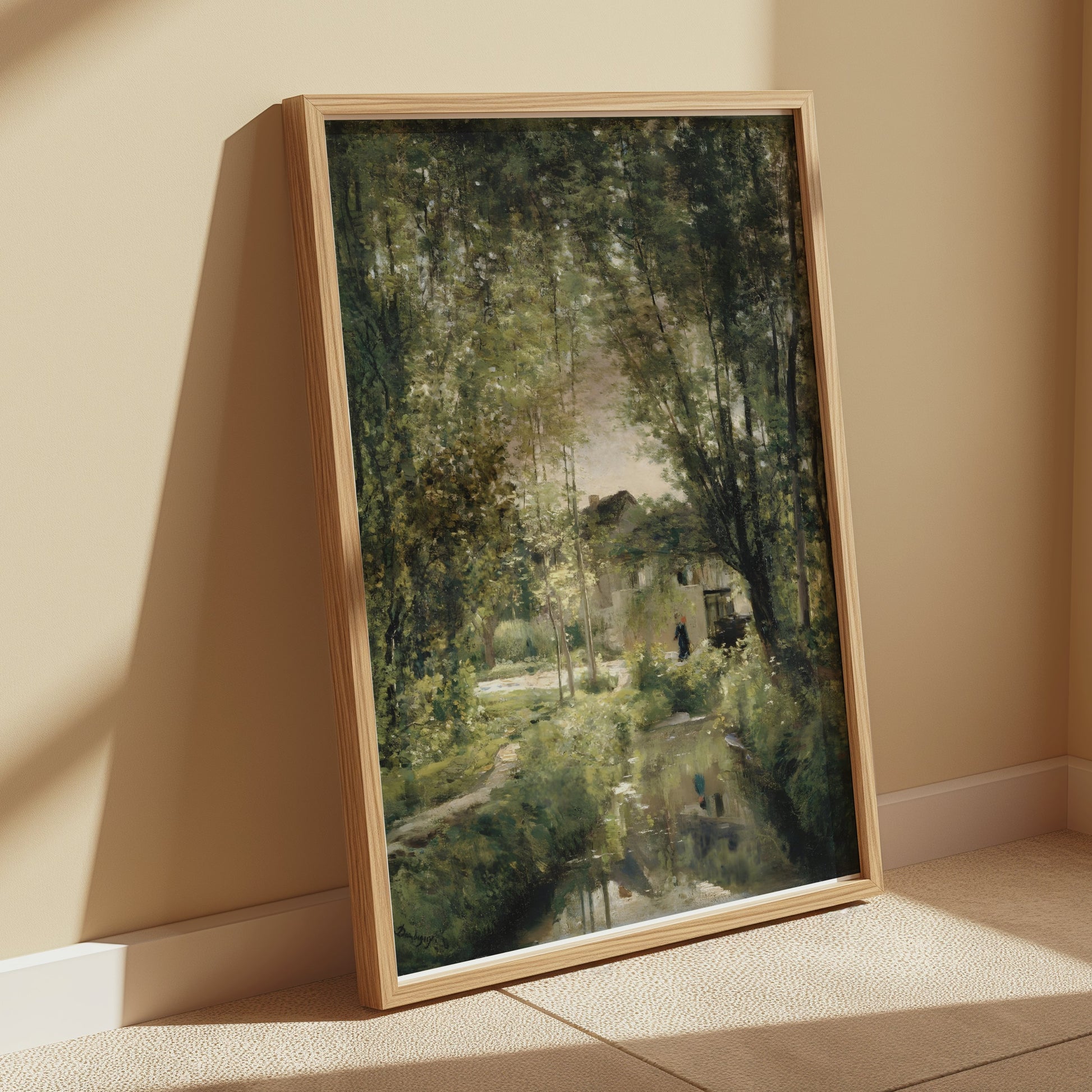 Premium Poster of Serene Forest House Impressionist Style Landscape Posters