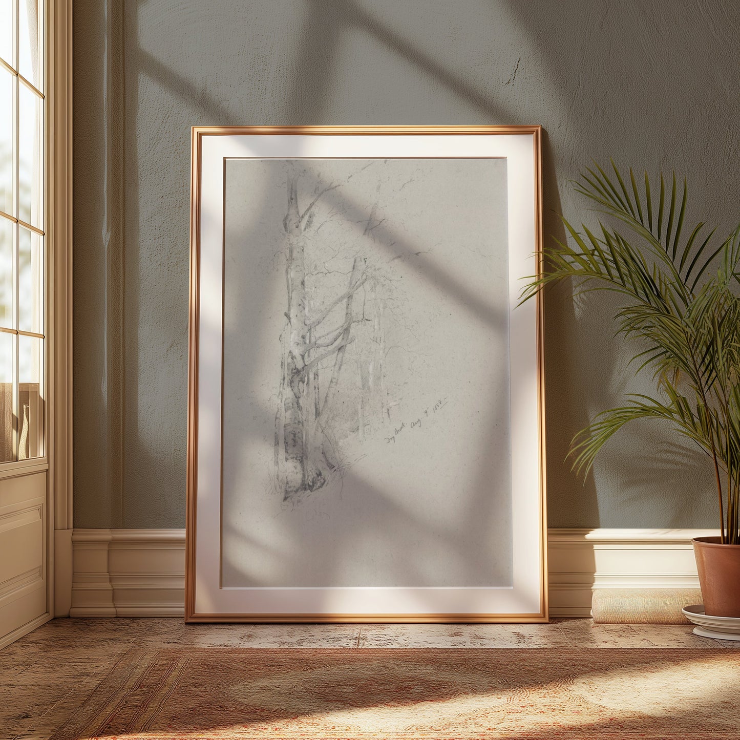 Premium Poster of Serene Forest Sketch Art Print for Home Decor Posters